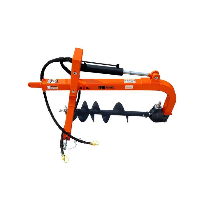 TMG-TPD35 tractor post hole digger with auger on a white background