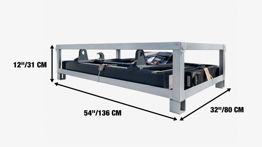 48" Pallet Fork for Tractor Loader, Global Euro / John Deere Euro Mount, Class II Forks, 4,200 lbs Capacity, TMG-TPF48GEJD