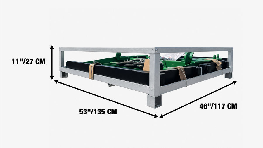 48" Pallet Fork with Hydraulic Side Shift for Tractor Loader, John Deere Hook & Pin Mount, Class II Forks, 4,200 lbs Capacity, TMG-TPF48JDS