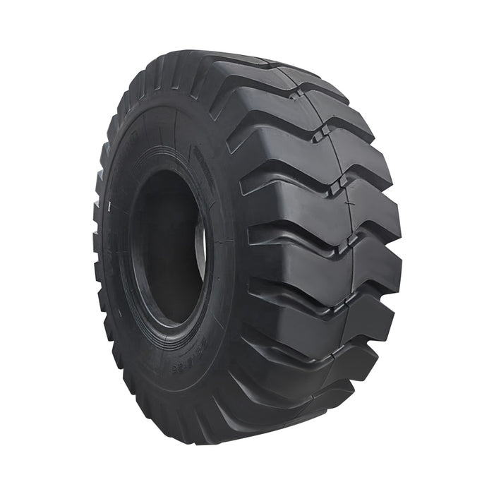 TMG Industrial 23-½” X 25” 24PR Wheel Loader Tire (E3/L3), Pneumatic Tubeless, 64” Outer Diameter, Wide Pattern Block Design, TMG-TR235