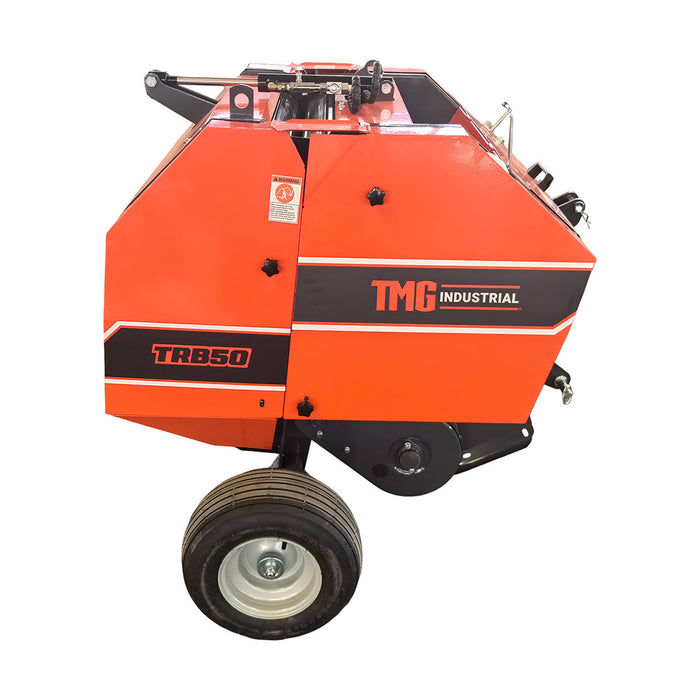 20" x 27" Round Hay Baler, Twine Bind, 3-Point Hitch, Category 1, PTO Shaft Included, 15 - 50 HP Tractor, TMG-TRB50