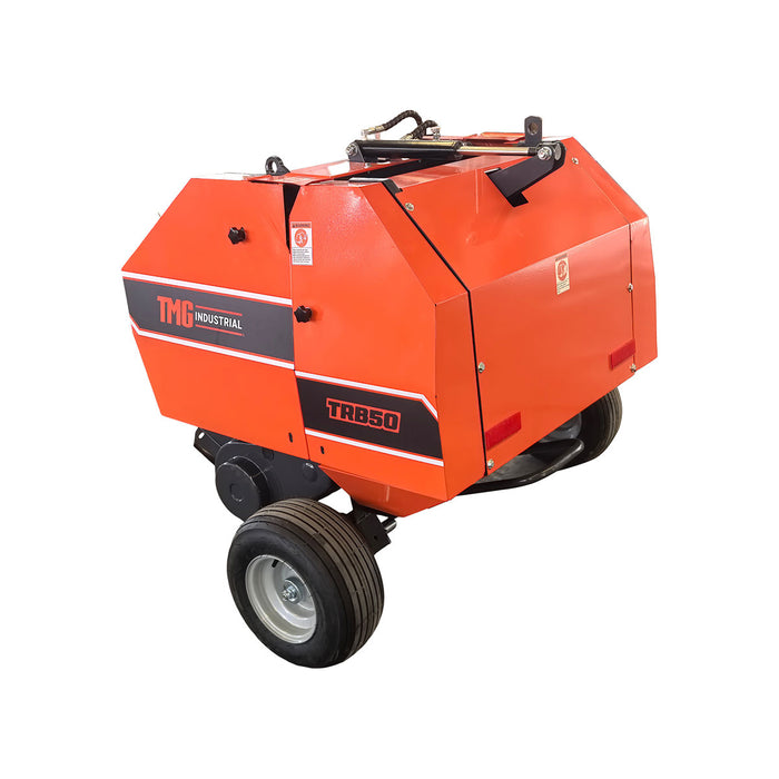 20" x 27" Round Hay Baler, Twine Bind, 3-Point Hitch, Category 1, PTO Shaft Included, 15 - 50 HP Tractor, TMG-TRB50