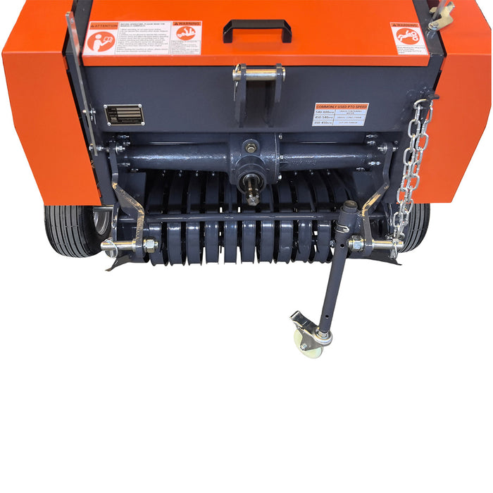 20" x 27" Round Hay Baler, Twine Bind, 3-Point Hitch, Category 1, PTO Shaft Included, 15 - 50 HP Tractor, TMG-TRB50