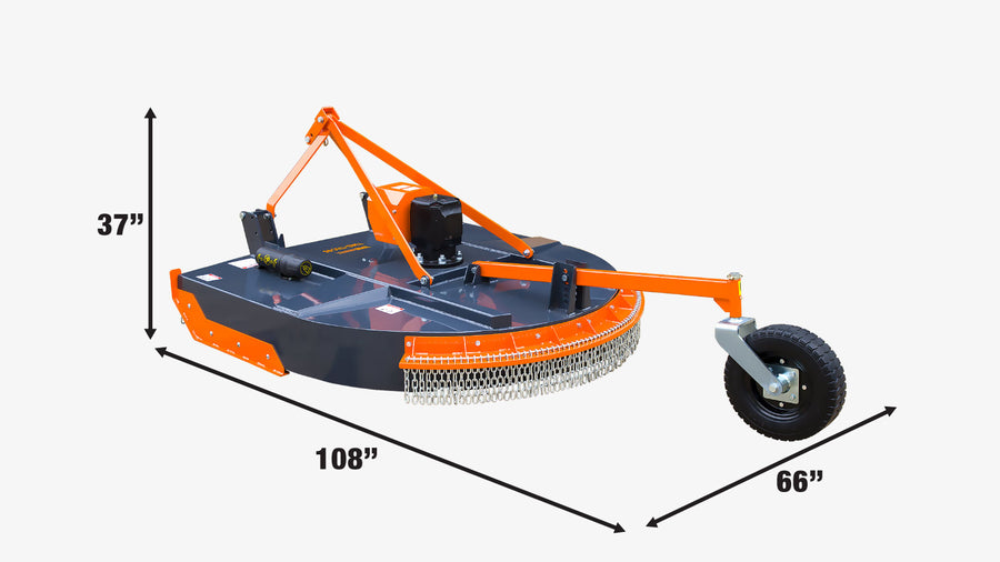 Coupeuse rotative TMG Industrial Pro Series 58", attelage 3 points, tracteurs 25-90 HP, 540 tr/min, embrayage à friction, arbre de prise de force inclus, TMG-TRC65
