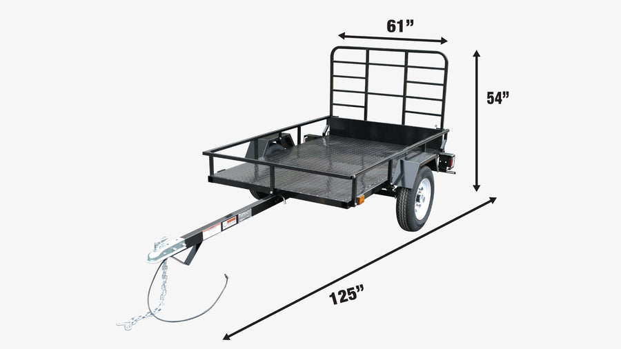 4' x 6' Single Axle Utility Trailer, 1580 Lb Payload Capacity, Robust Construction, 2" Coupler, TMG-UT46