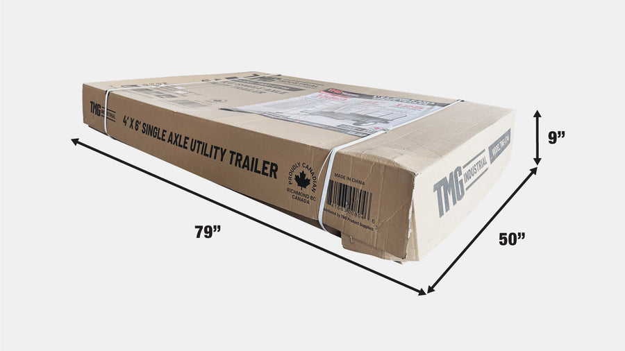 4' x 6' Single Axle Utility Trailer, 1580 Lb Payload Capacity, Robust Construction, 2" Coupler, TMG-UT46