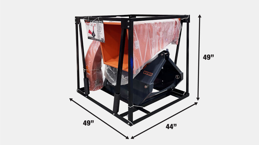 6" 3-Point Hitch Wood Chipper, Reversible/Hardened Blades, 360° Swiveling Chute, 40-80 HP Tractors, (Discontinued – No Longer Available) TMG-WC60