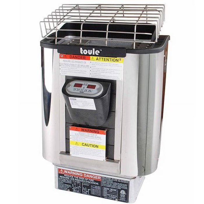 TMG LIVING Outdoor Rustic Cedar Sauna, 4-Person Square Design, Tempered Glass Door TMG-LSN52 TMG Industrial CA