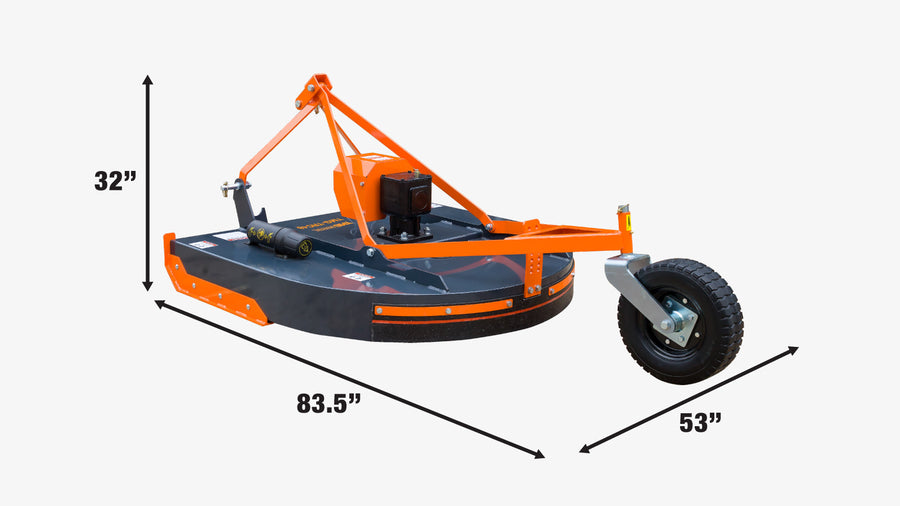 Coupeuse rotative TMG Industrial 48", attelage 3 points, tracteurs 20-60 HP, 540 tr/min, embrayage à friction, arbre à cardan inclus, TMG-TRC48