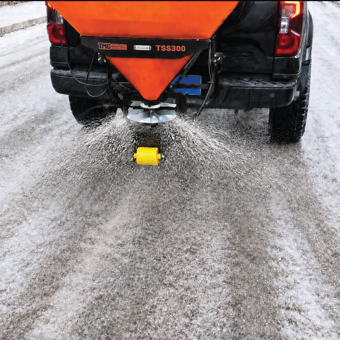 10.6 Cu-Ft Truck Tailgate Salt Spreader, Poly Hopper, 12V Motor, In-Cab Control, TMG-TSS300