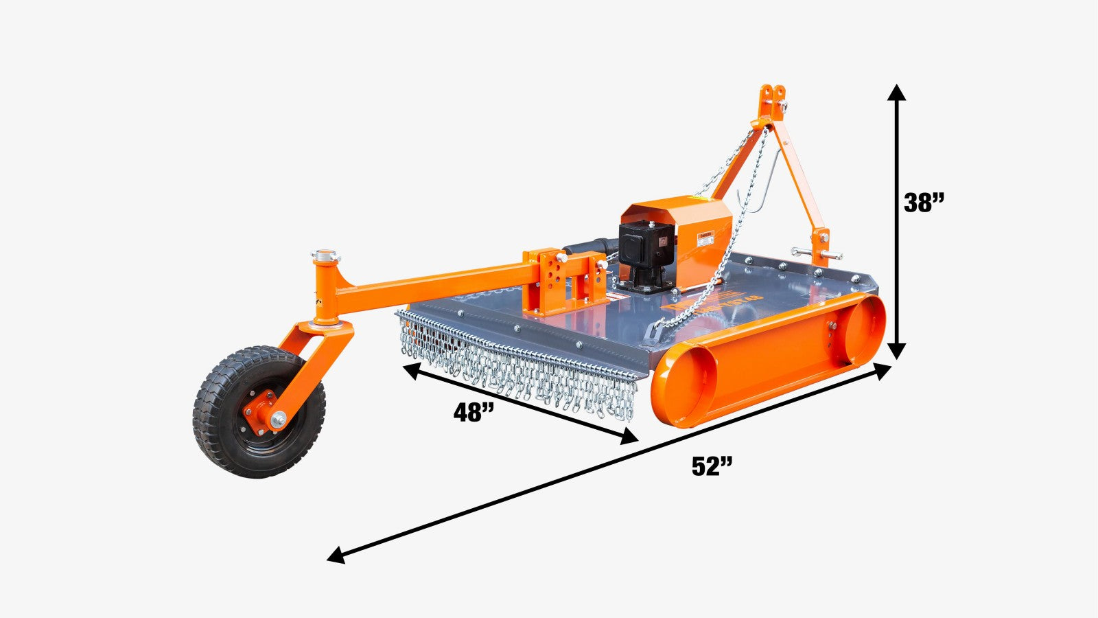 TMG Industrial 48” 3-Point Hitch Slasher Topper Mower, Category 1 & 2, PTO shaft included, TMG-TST48-specifications-image