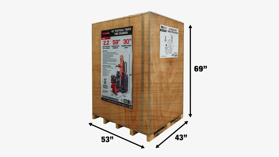 TMG Industrial 42" Heavy Duty Truck Changer de pneu, capacité de pneu de 59", conception de tour verticale/verticale, brise-talon avec disque et crochet de talon, moteur certifié CSA, TMG-TTC42