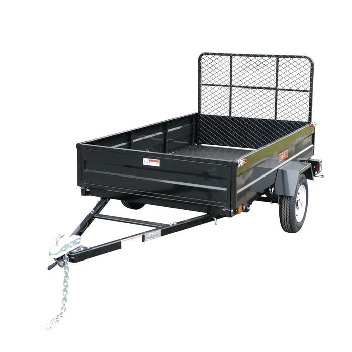 TMG Industrial 5’ x 7’ Single Axle Utility Trailer w/Ramp, 2143 Lb Payload Capacity, Robust Construction, Powder Coated, LED Lights, Compact Size, 2” Coupler, TMG-UT57R