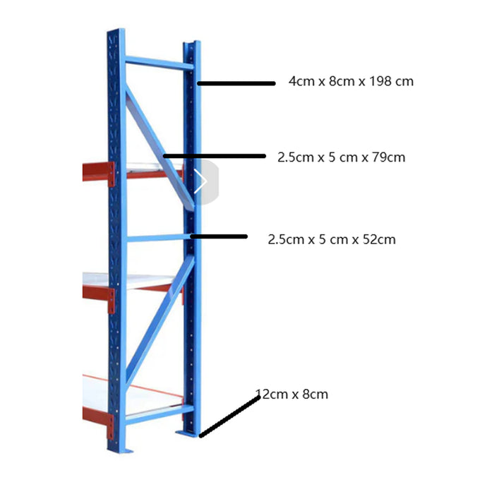 TMG Industrial 39’ Metal Garage/Workshop Storage Shelves, Heavy-Duty Steel Frames, 700 lb Shelf Capacity, Shop Organization, TMG-WH39