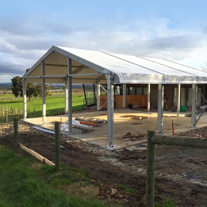 20' Wide Clear Span A-Frame Tent, Aluminum Frame
