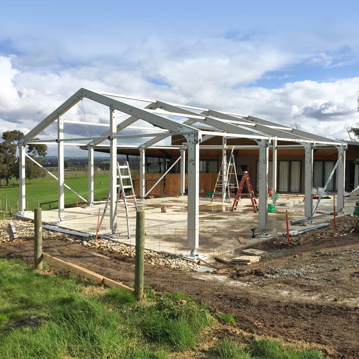 20' Wide Clear Span A-Frame Tent, Aluminum Frame