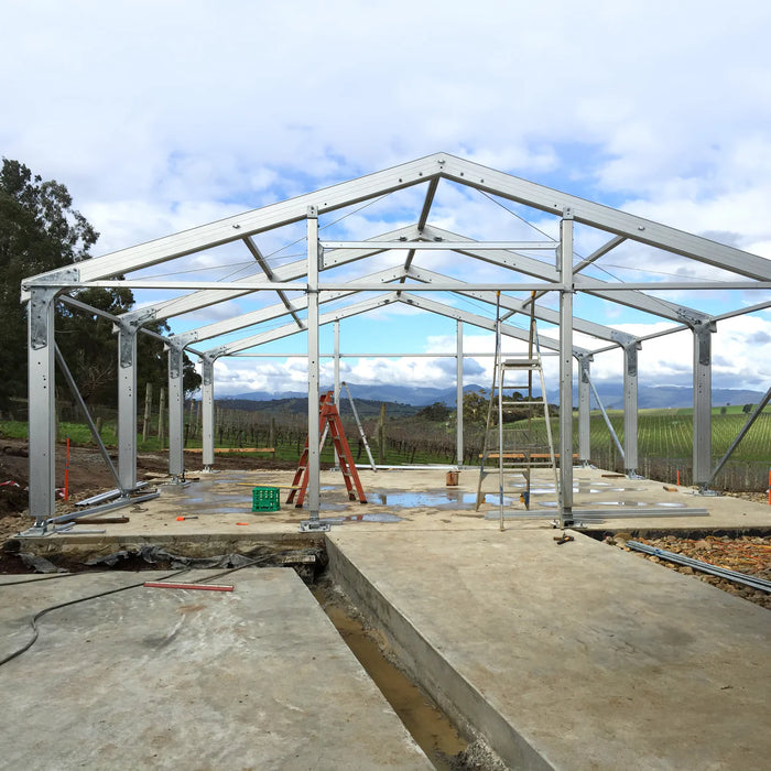 20' Wide Clear Span A-Frame Tent, Aluminum Frame