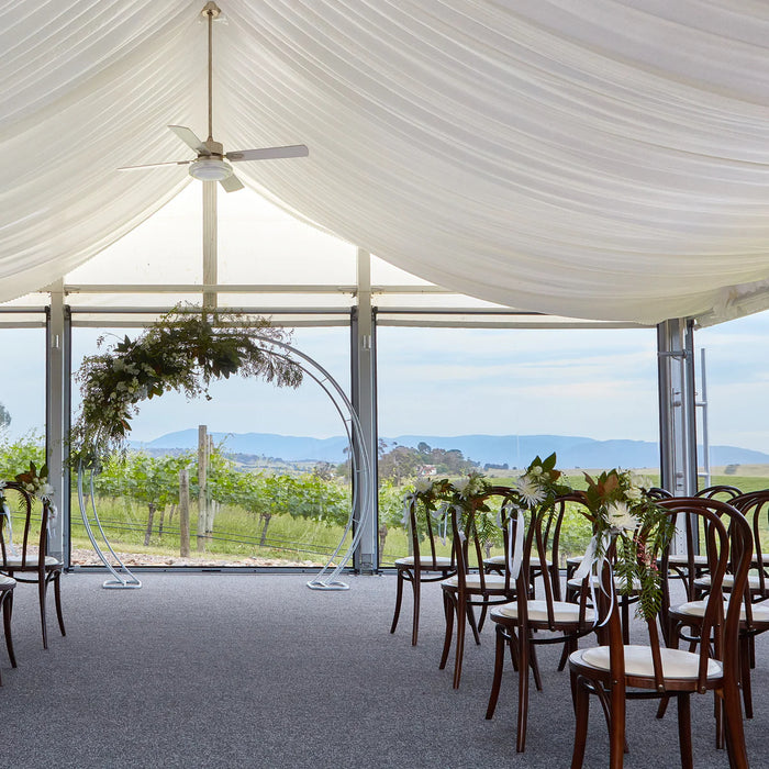 20' Wide Clear Span A-Frame Tent, Aluminum Frame