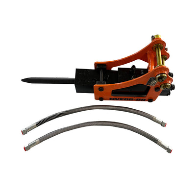 Marteau piqueur hydraulique de 1-3/8", tuyaux hydrauliques de ½" et raccords rapides plats, compatible avec les mini-pelles TMG-MVE06 et TMG-MVE07, TMG-MVE06-BR