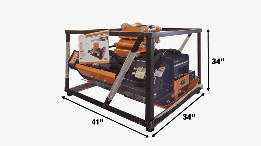 32" Flail Mower Brush Cutter for Mini to Midsize Excavators and Backhoes TMG-EFM32
