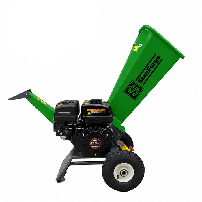 2" Wood Chipper, 6.5HP Gas Engine, Portable Design, Adjustable Deflector, SF-GWC2L