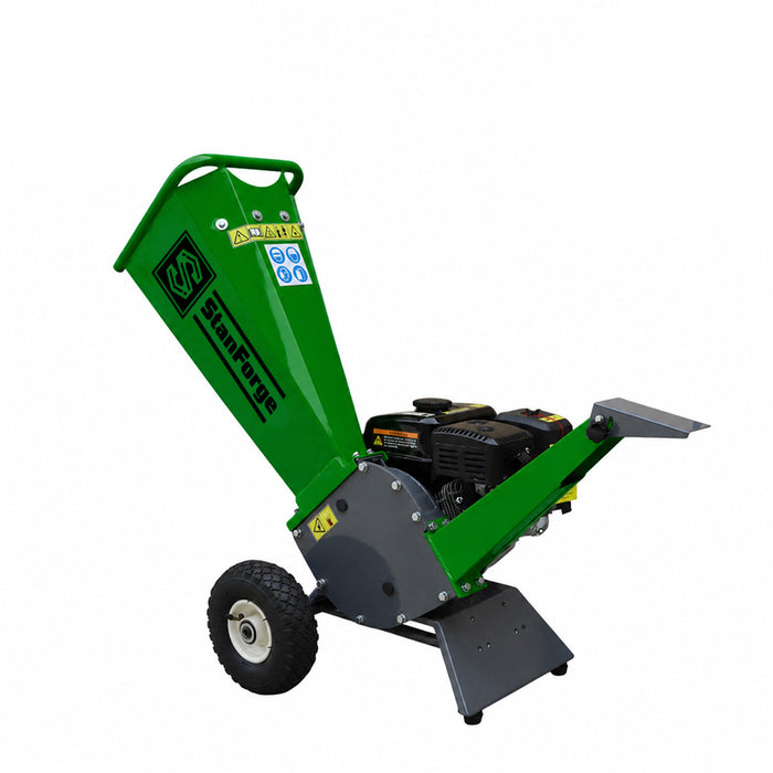 2" Wood Chipper, 6.5HP Gas Engine, Portable Design, Adjustable Deflector, SF-GWC2L
