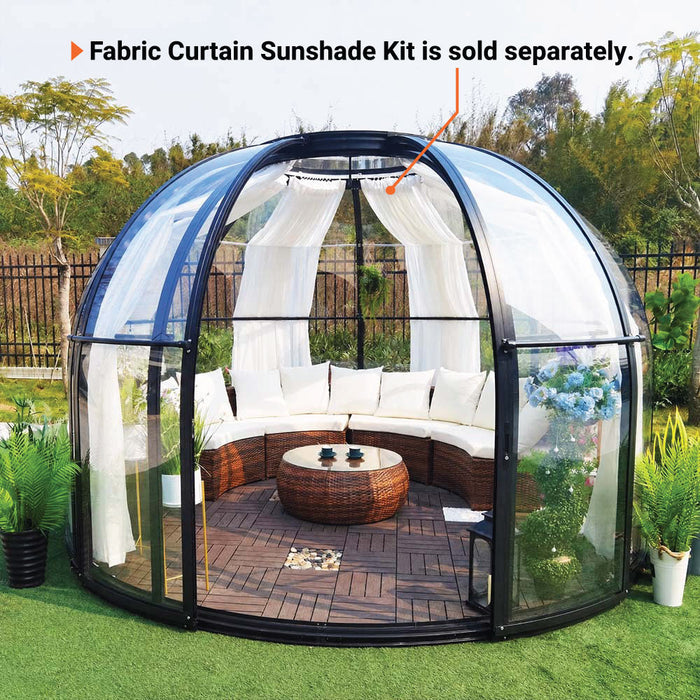 Fabric Curtain Sunshade Kit for Nordic Series 10' SkyDome Sunroom Greenhouse TMG-GHN1008D-CT