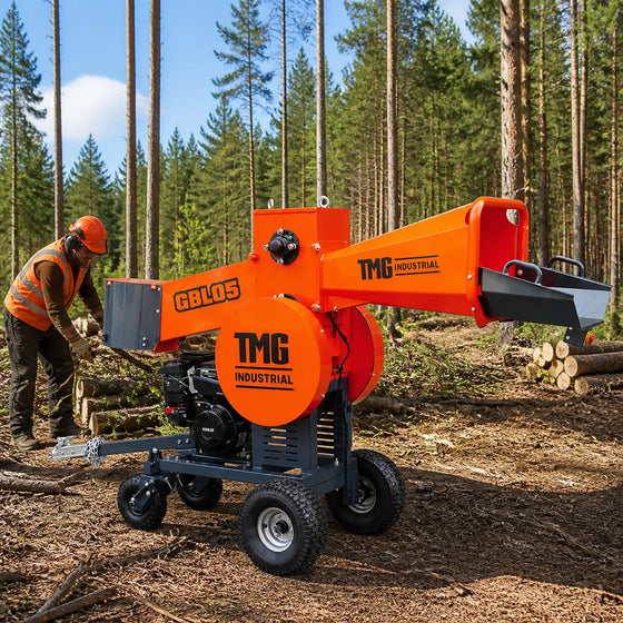 5" Branch Logger, 15 HP KOHLER Gas Engine, Electric/Recoil Start, Dual Drum System, 2" Hitch Tow-Behind, TMG-GBL05
