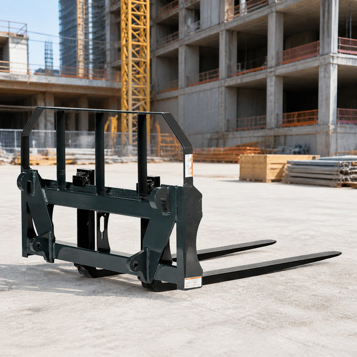 60" Pallet Fork for Tractor Loader, Global Euro / John Deere Euro Mount, Class II Forks, 4,200 lbs Capacity, TMG-TPF60GEJD