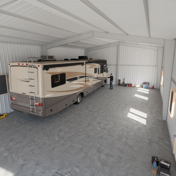 Snow Series 30' x 50' x 15' Commercial Warehouse Steel Building, Pre-Engineered up to 85 PSF Snow Rated, Shop Drawings Provided, Fabricated in Canada TMG-MS305015-SR85