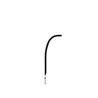 Black curved pole with base hardware on white background, Feather Flag Pole, Poly Fiber - Small