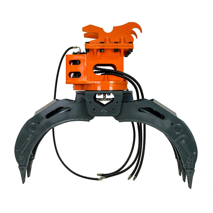 TMG-ERG42 excavator grapple with dual moving jaws for secure material handling