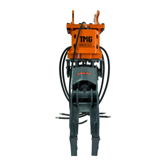 TMG-ERG42 heavy duty excavator grapple jaws and teeth for grabbing larger material