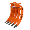 31" Excavator Rake for 4-8 Ton Excavators, 5 Tines, Root Rake, Quick Change, TMG-ERK31