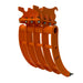TMG-ERK35 35 inch excavator rake width with reinforced steel tine construction