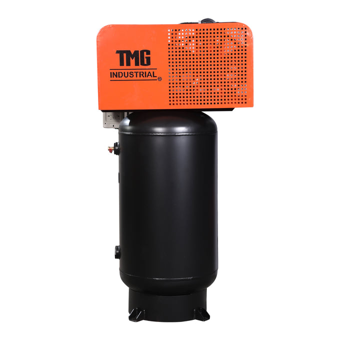 Compresseur d'air électrique stationnaire TMG Industrial 80 gallons 7,5 HP, temps de remplissage 6 min, moteur à induction 230 V, réservoir vertical ASME, TMG-ACE80