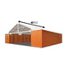 TMG Industrial 30' x 40' Peaked Roof Container Shelter with 11 oz PE Tarpaulin, TMG-ST3040C