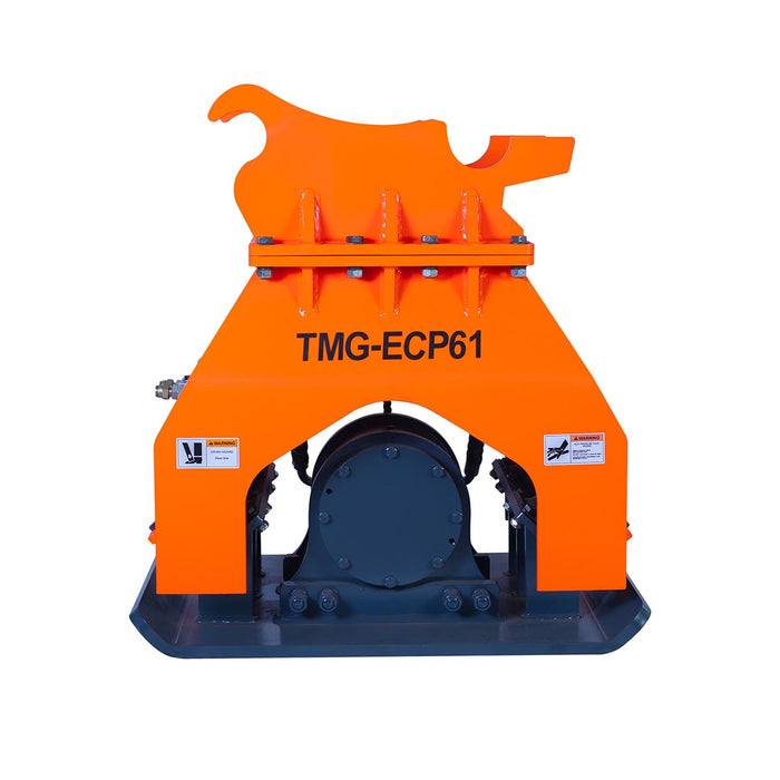 Compacteur à plaque hydraulique industriel TMG de 22 000 lb, poids de la pelle de 10 à 16 tonnes, capacité compacte de 48 po, TMG-ECP61