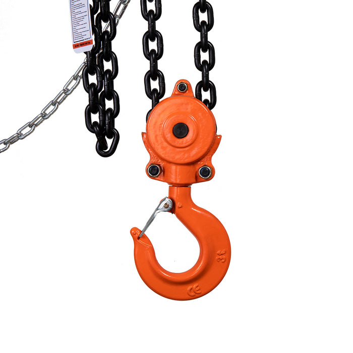 TMG Industrial 3 Ton 10' Lift Chain Palan, Crochet pivotant à 360°, ASME B30.16, TMG-AHC3