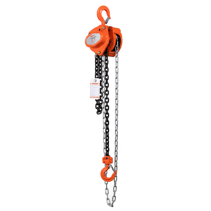 TMG Industrial 0.5 Ton 10’ Lift Chain Hoist,  360° Swivel Hook, ASME B30.16, TMG-AHC0