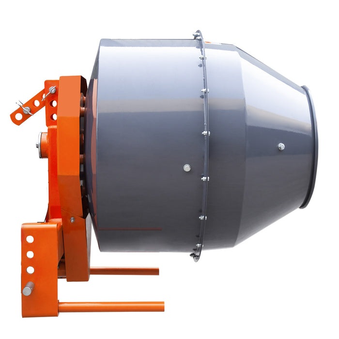 TMG Industrial 5 Cu-Ft 3-Point Hitch Cement Mixer, PTO Shaft Included, Category 1 & 2 Hookup, TMG-TCM5