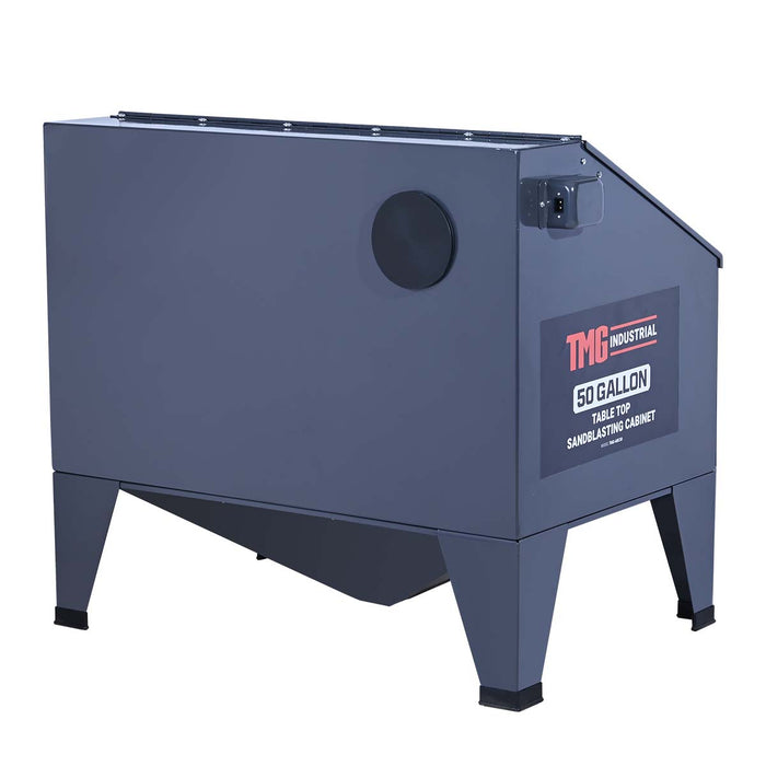 TMG Industrial 50 Gallon/190L Top-Open Bench Top Abrasive Sandblaster w/View Window, 115 PSI, 15 CFM, TMG-ABC50