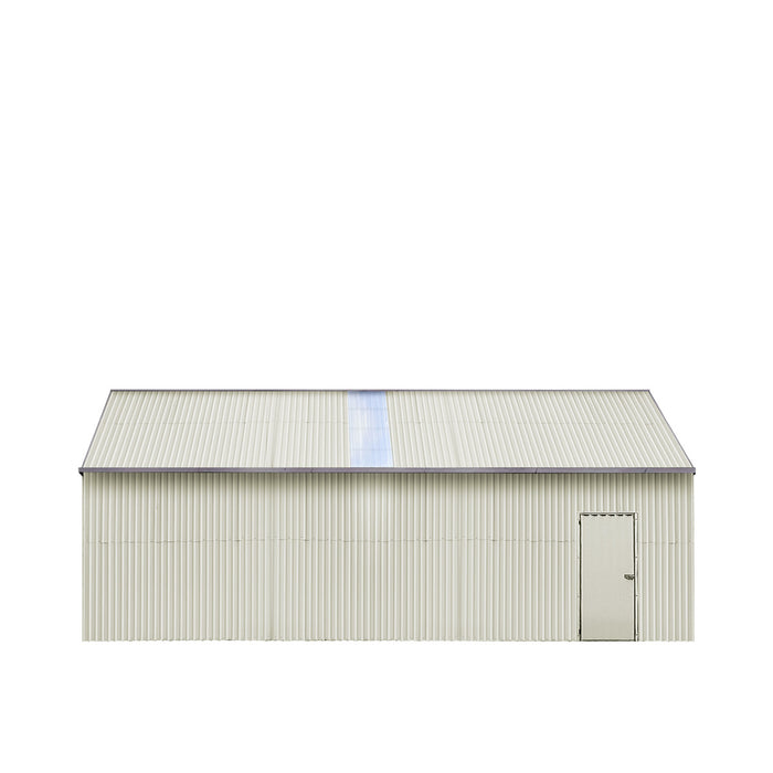 TMG Industrial 25’ x 41’ Double Garage Metal Barn Shed with Side Entry Door, 1025 Sq-Ft Floor Space, 9’8” Eave Height, 27 GA Metal, Skylights, 4/12 Roof Pitch, TMG-MS2541