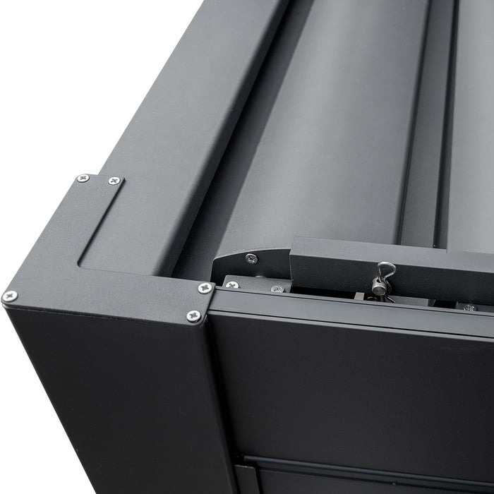 TMG LIVING 10' x 10' Aluminum Louver Roof Slatted Pergola, Manual Adjustable Louver Blades, TMG-LPG10