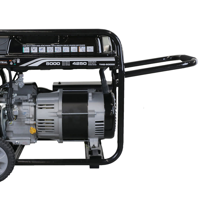 TMG-5000G Générateur d'essence 5000 W, moteur 223 cc OHV, 11,5 temps de fonctionnement, 120/240 VAC