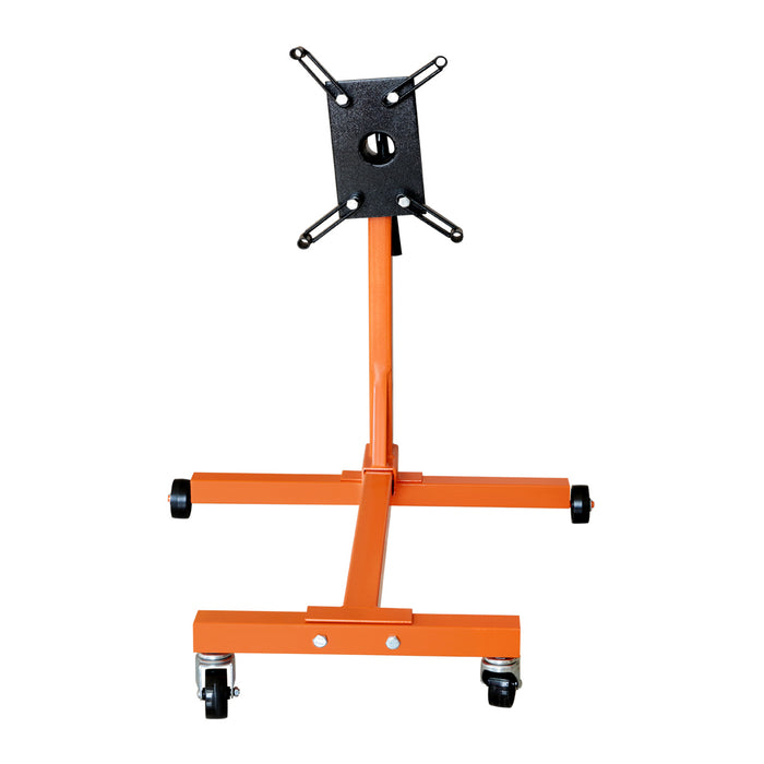 TMG Industrial 1000-lb Rotating Engine Stand, 4 Adjustable Arms, 360° Rotation, Fixed & Swivel Casters, TMG-AES10