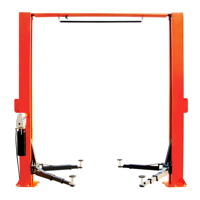 TMG Industrial 10,000-lb Two Post Overhead Auto Lift, Symmetric Arms, 72” Lift Height, Dual-Point Lock Release, TMG-ALT100