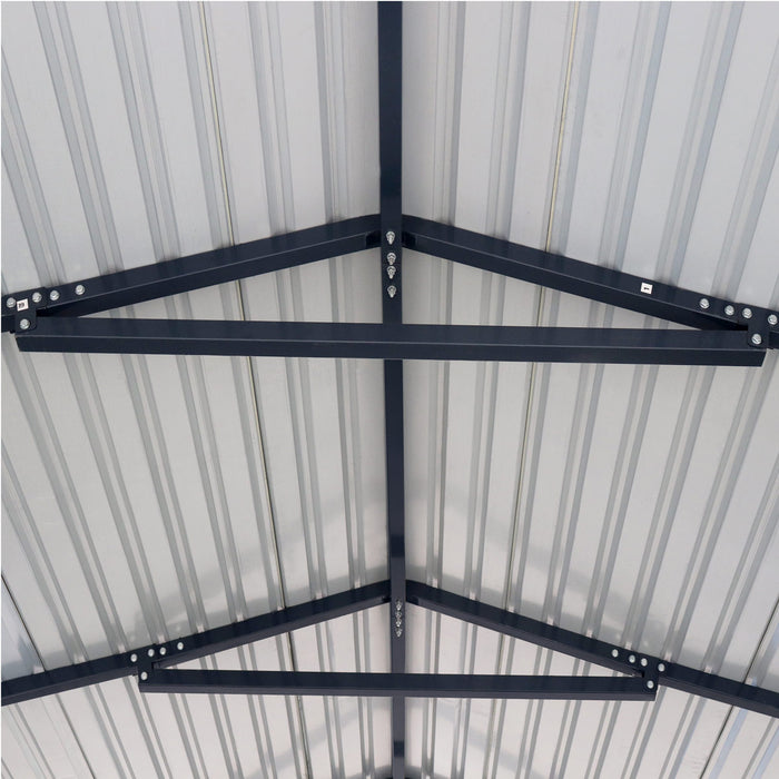 TMG Industrial 20' x 30' Carport tout en acier avec parois latérales ouvertes de 10', toit galvanisé, revêtement en poudre, revêtement de peinture polyester, câbles de stabilisation, TMG-CP2030