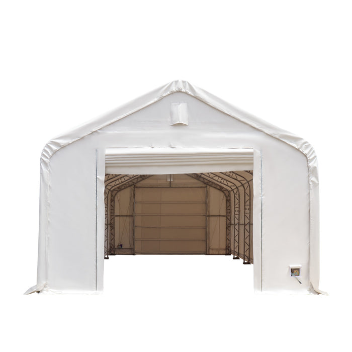 TMG Industrial Pro Series 20' x 30' Dual Truss Storage Shelter with Heavy Duty 17oz PVC Cover, TMG-DT2031-PRO (Previously DT2030-PRO)