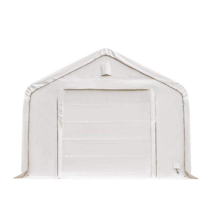 TMG Industrial Pro Series 20' x 40' Dual Truss Storage Shelter with Heavy Duty 17 oz PVC Cover & Drive Through Doors, TMG-DT2041-PRO